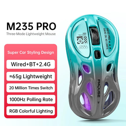 Draadloze 2.4G tri-mode RGB-gamingmuis met hol, lichtgewicht ontwerp, Chroma-verlichting, bekabeld, Bluetooth, e-sports muiscontroller