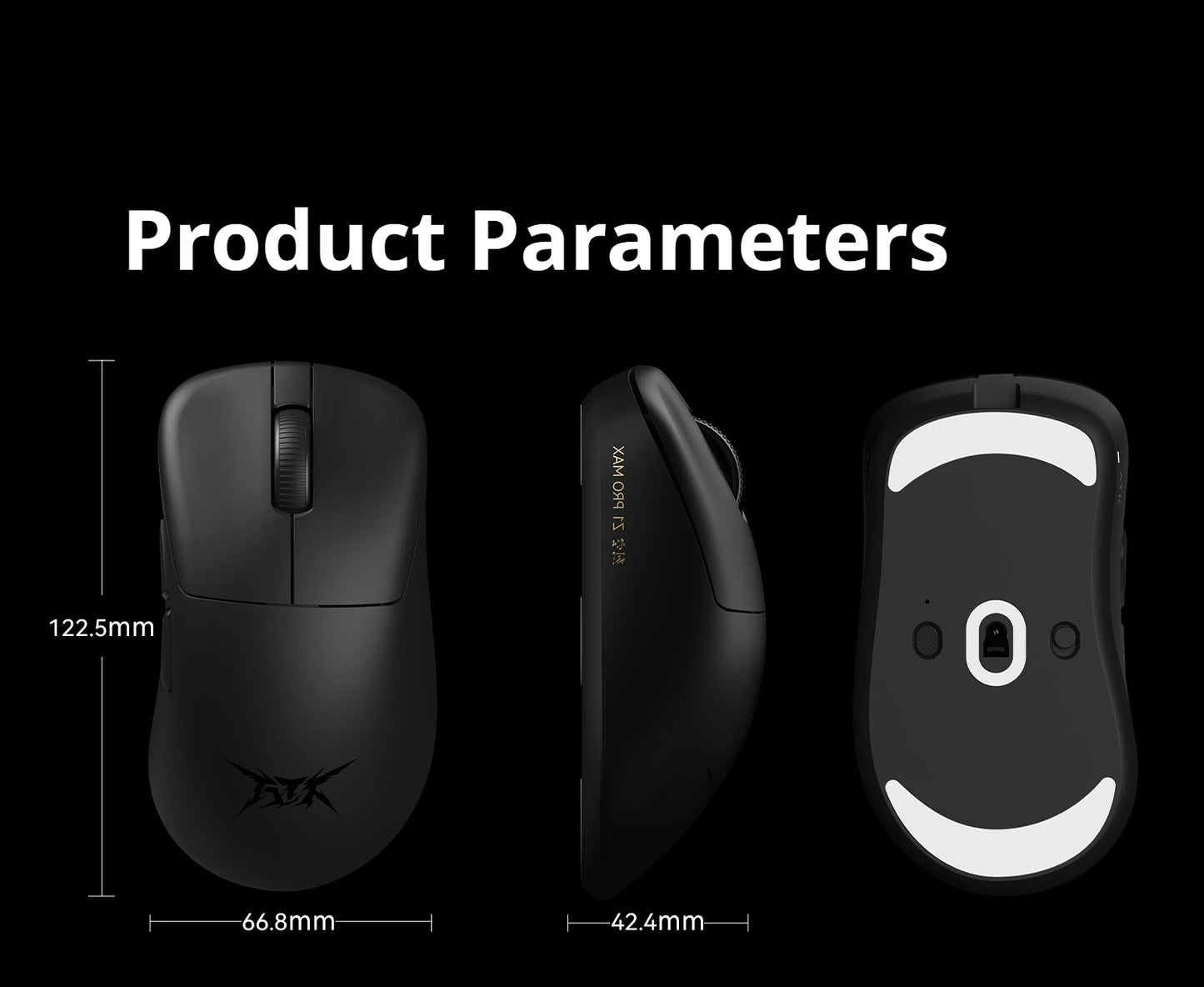 Ratón gaming inalámbrico ATK Z1 Pro Max Ultra con patas personalizadas, PAW3950, velocidad inalámbrica ultrainteligente, tasa de sondeo 8k y baja latencia de 0.39ms