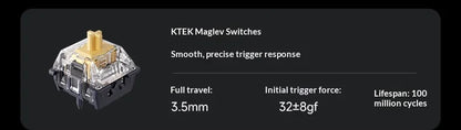 MCHOSE Ace 68 Hall Effect Magnetic Switch Gaming Keyboard Topographic Keycaps Customized TTC Uranus Magnetic Switch eSports