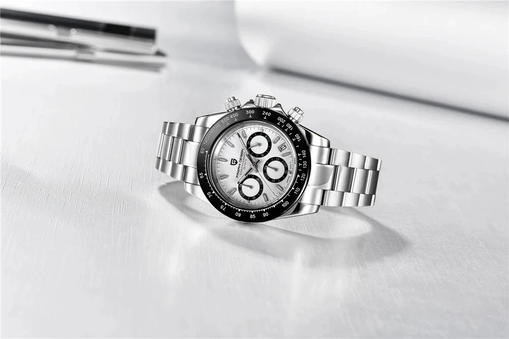 Relógio cronógrafo para homem PAGANI DESIGN – Relógio de pulso de luxo com movimento de quartzo, luminoso e estanque.