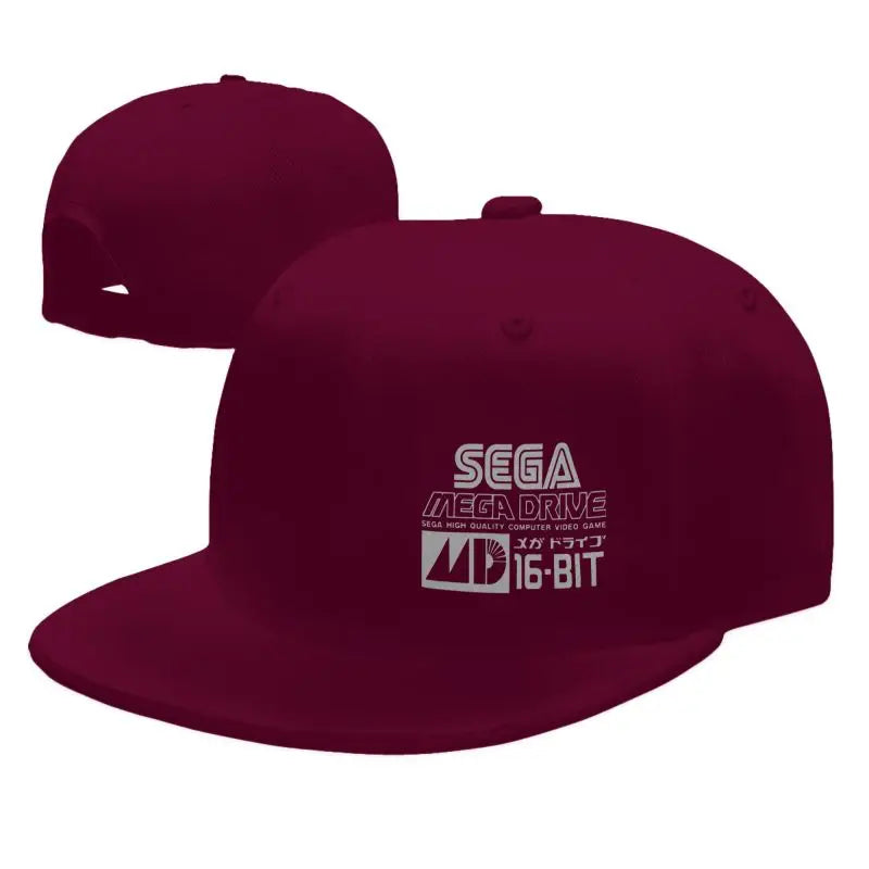 Sega Mega Drive Japanese Vinyl Baseball Cap Men Hip Hop Flat Bill Caps Unisex Adjustable Snapback Skull Hats Skateboard Hat