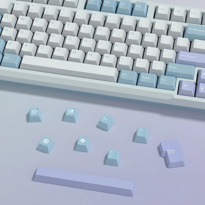 KBDiy GMK Illusion Keycap Cherry Profile Double Shot PBT ISO Keycaps For Gamer Mechanical Keyboard Kit Gaming Point Retro Keycap