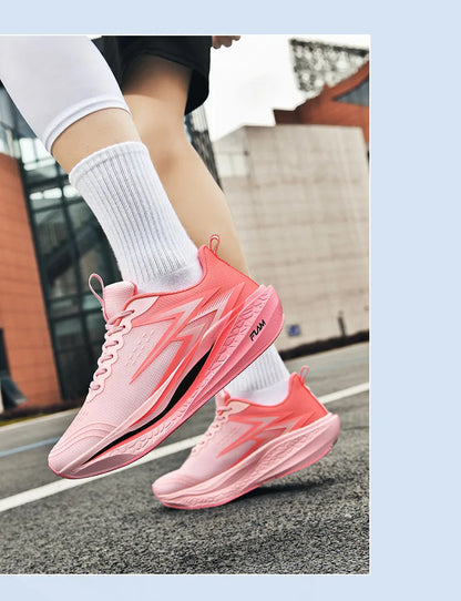 Men's Running Shoes Specialty Marathon Sports Shoes Breathable Lightweight Carbon Plate Women's Trend Athletic Sneakers Women
