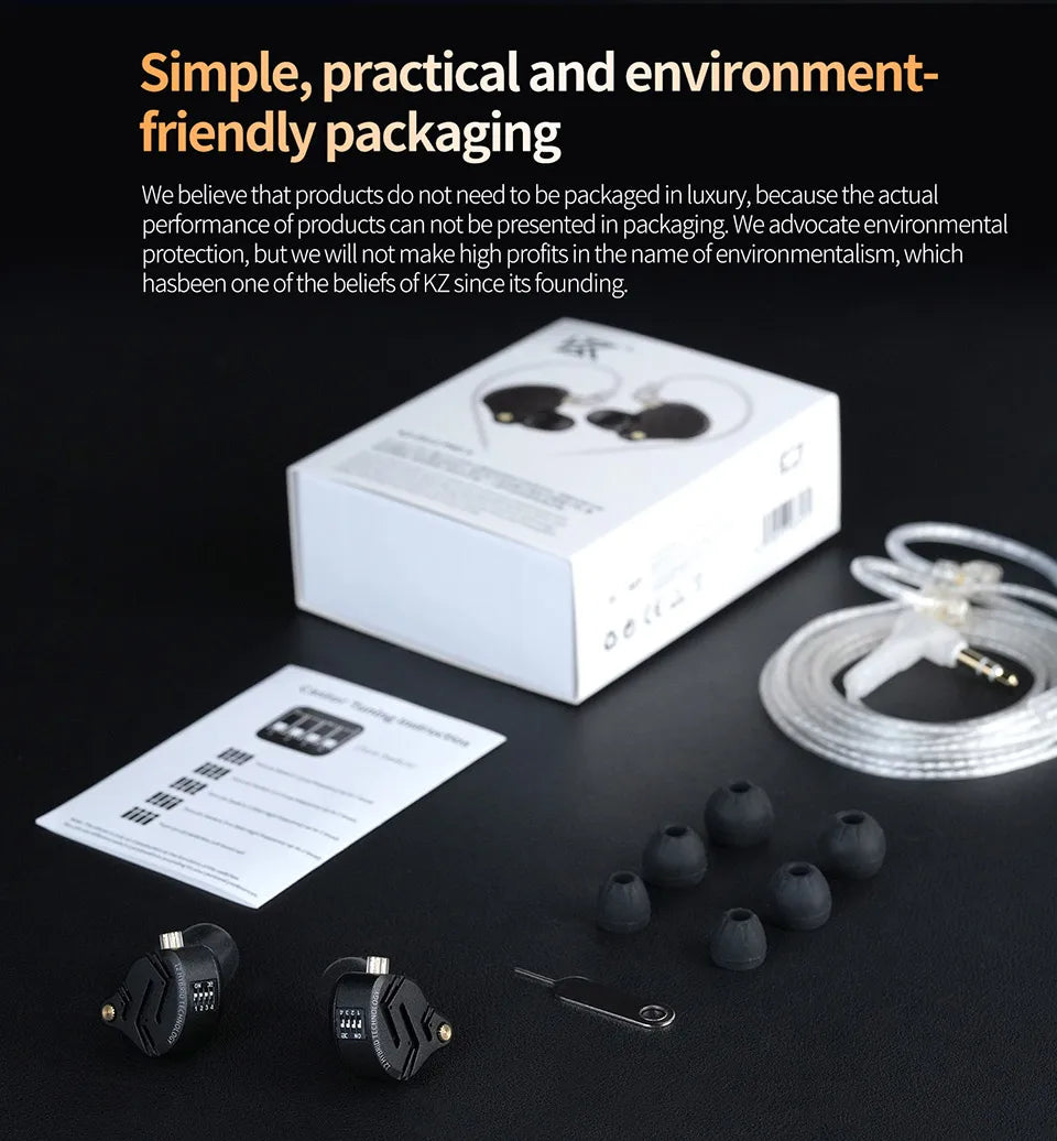 KZ ZS12 PRO X Hybrid Dynamic & Balanced Armature Technology IEM Earphone Upgrade HiFi Bass In Ear Headphone Tuning Wire Headset