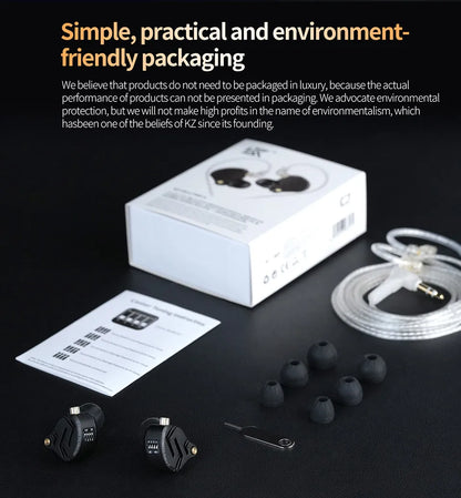KZ ZS12 PRO X Hybrid Dynamic & Balanced Armature Technology IEM Earphone Upgrade HiFi Bass In Ear Headphone Tuning Wire Headset