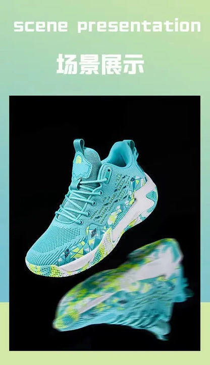Men Basketball Shoes Breathable Cushioning Non-Slip Wearable High Quality Sports Shoes Gym Training Athletic Basketball Sneaker
