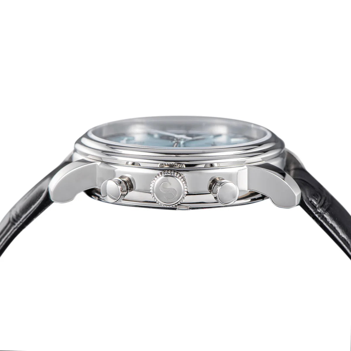 Sugess Men's Pilot 1963 Wristwatch ST1906 Chronograph Handwind Movement Domed Sapphire Waterproof Power Reserve Lume V2