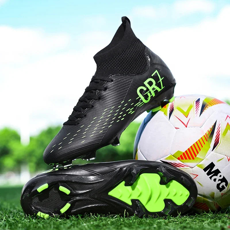 Nouvelles chaussures de football pour hommes, crampons pour terrain en herbe, baskets, chaussures de football de haute qualité, antidérapantes, montantes, pour futsal, matchs en salle, best-seller FG/TF