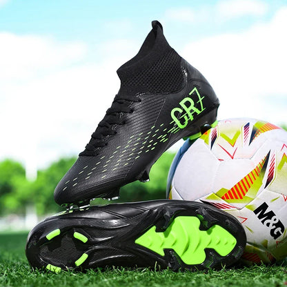 Nouvelles chaussures de football pour hommes, crampons pour terrain en herbe, baskets, chaussures de football de haute qualité, antidérapantes, montantes, pour futsal, matchs en salle, best-seller FG/TF