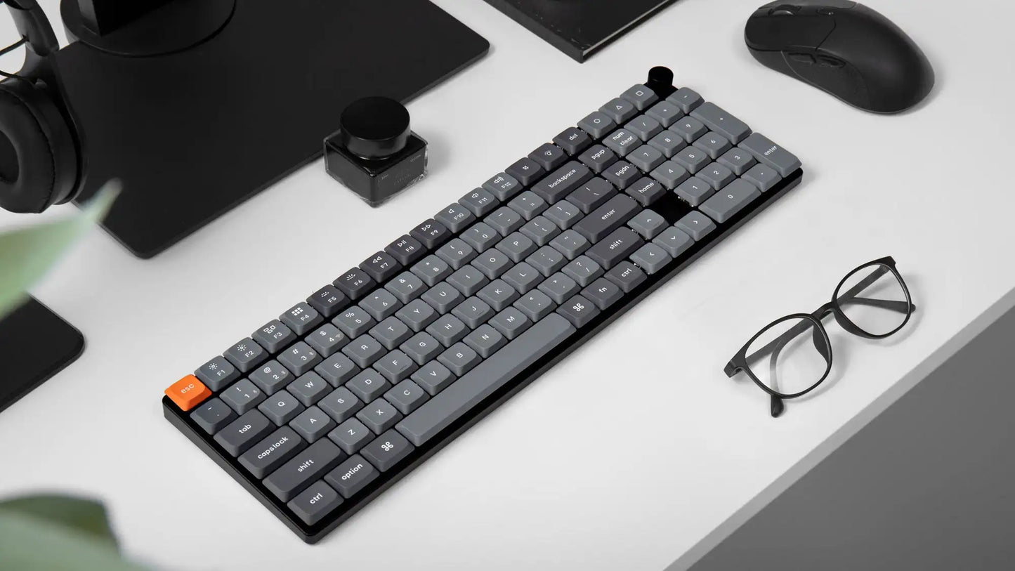 Keychron K17 Max QMK Wireless Ultra-Slim Mechanical Keyboard 96% Layout Gateron Switch LSA PBT Keycap