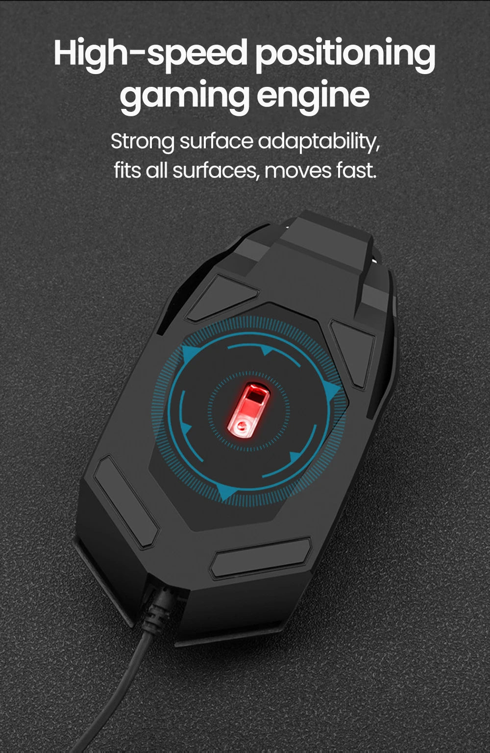 Ratón gaming USB con cable RGB retroiluminado, botón de silencio, LED luminoso y 1600DPI para PC de escritorio, portátil, ordenador, hogar y oficina