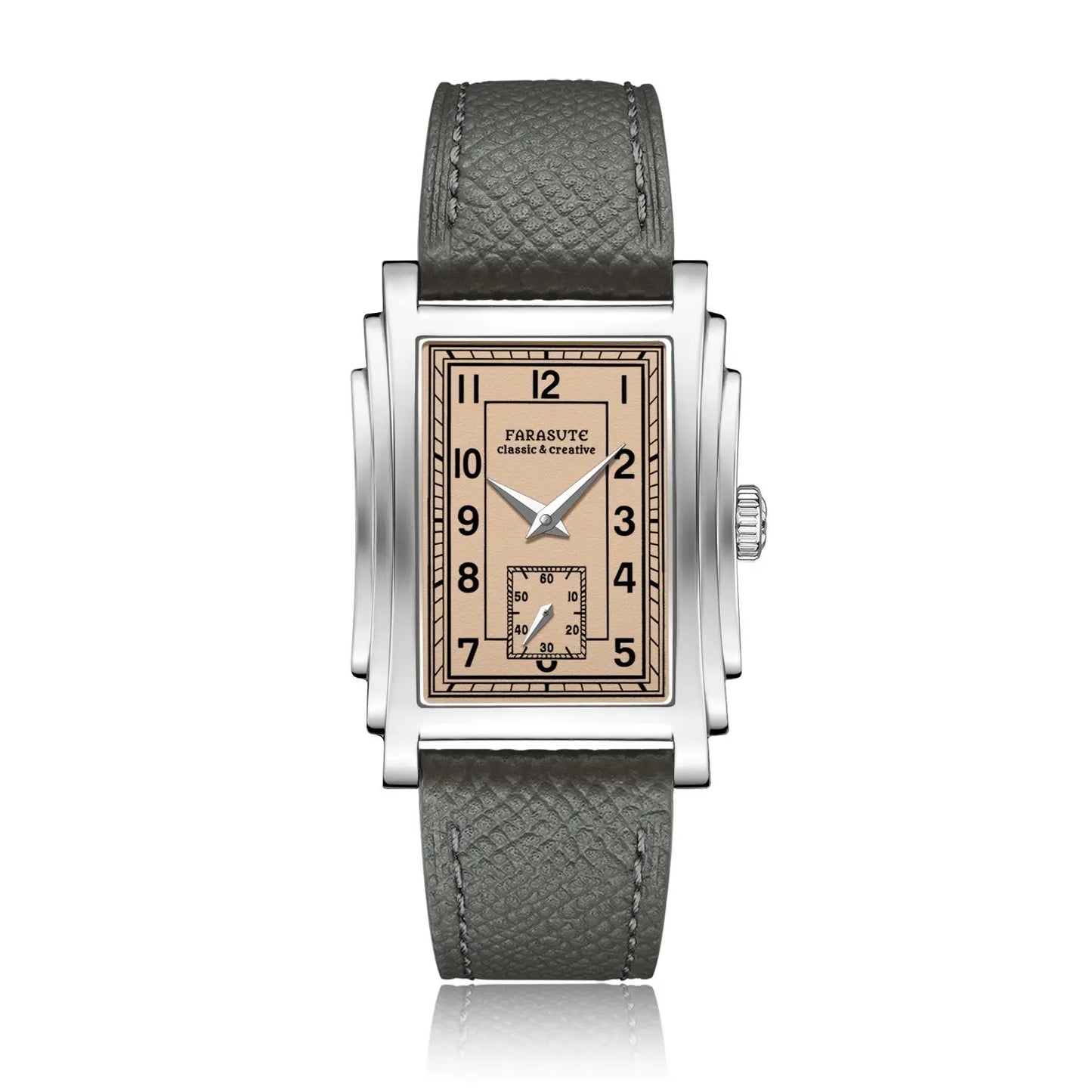 FARASUTE Original Design Square Manual Mechanical Men's Watch Seagull Movement Luxury Retro Sapphire Mirror Waterproof Men Watch