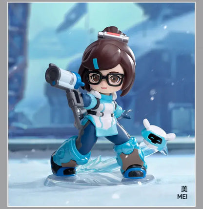 POP MART Seria Overwatch „Play of The Game” – Cutie surpriză originală cu conținut aleatoriu – Figurine drăguțe de anime, ornamente și figurine de acțiune