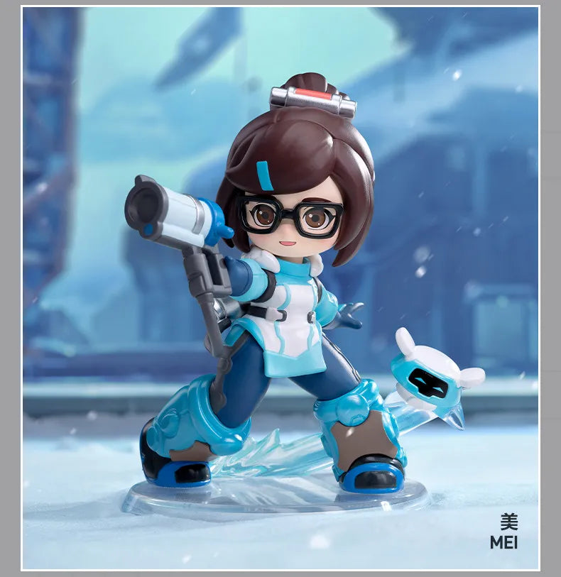 POP MART Overwatch Play of The Game Series Blind Box Mystery Box Toys Kawaii Ornaments Figurines Home Decor Desktop Model Dolls