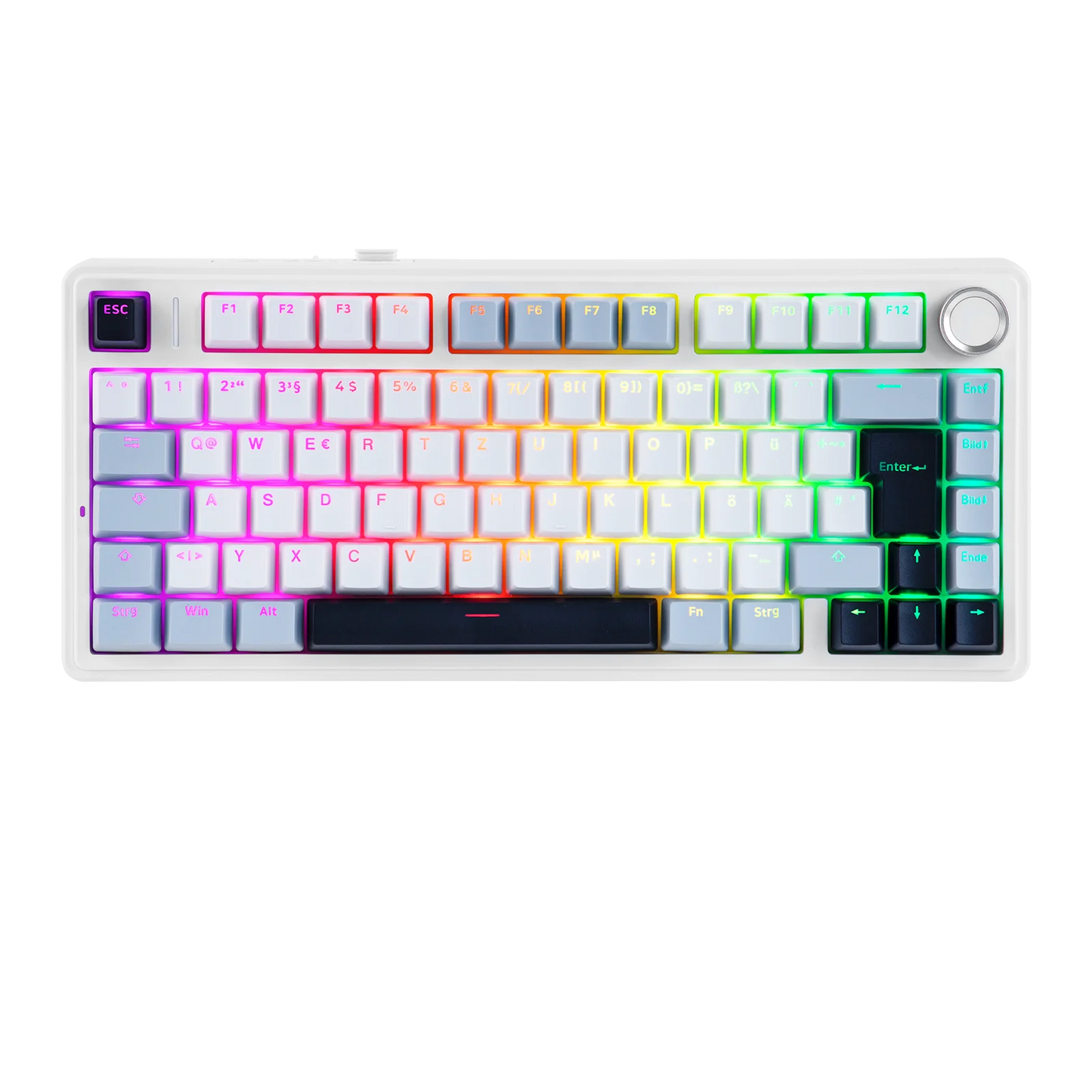EPOMAKER x AULA F75 ISO-DE Tri-Mode Connectivity QWERTZ German Layout Wireless Mechanical Keyboard with 4000 mAh Battery