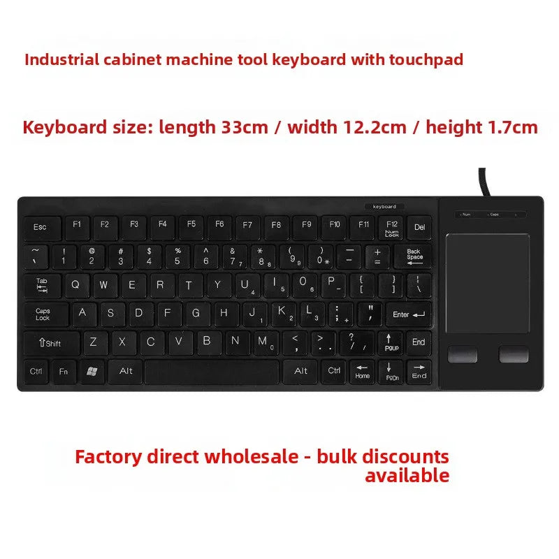 Mini industrial keyboard round port PS2/USB numerical control cabinet machine tool medical equipment notebook keypad wireless