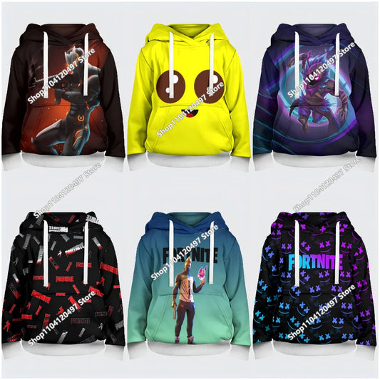 2025 New Fortnite Hoodies 3D Print Men's Hoodie Harajuku Long Sleeve Oversized Sweatshirt Man Hoodies Unisex Cosplay Clothing
