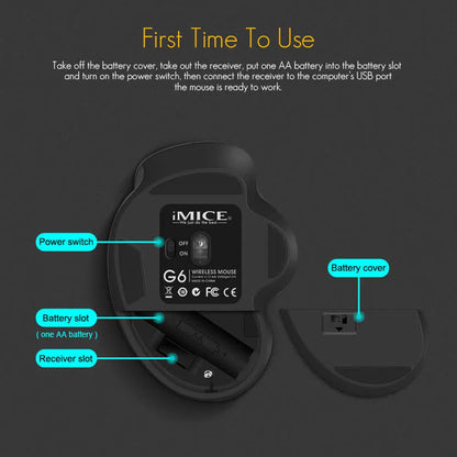 Wireless Gaming Mouse 2.4GHz Ergonomic Optical Mouse with USB Receiver, 1600 DPI Wireless Gaming Mouse for Laptop, PC & Desktop