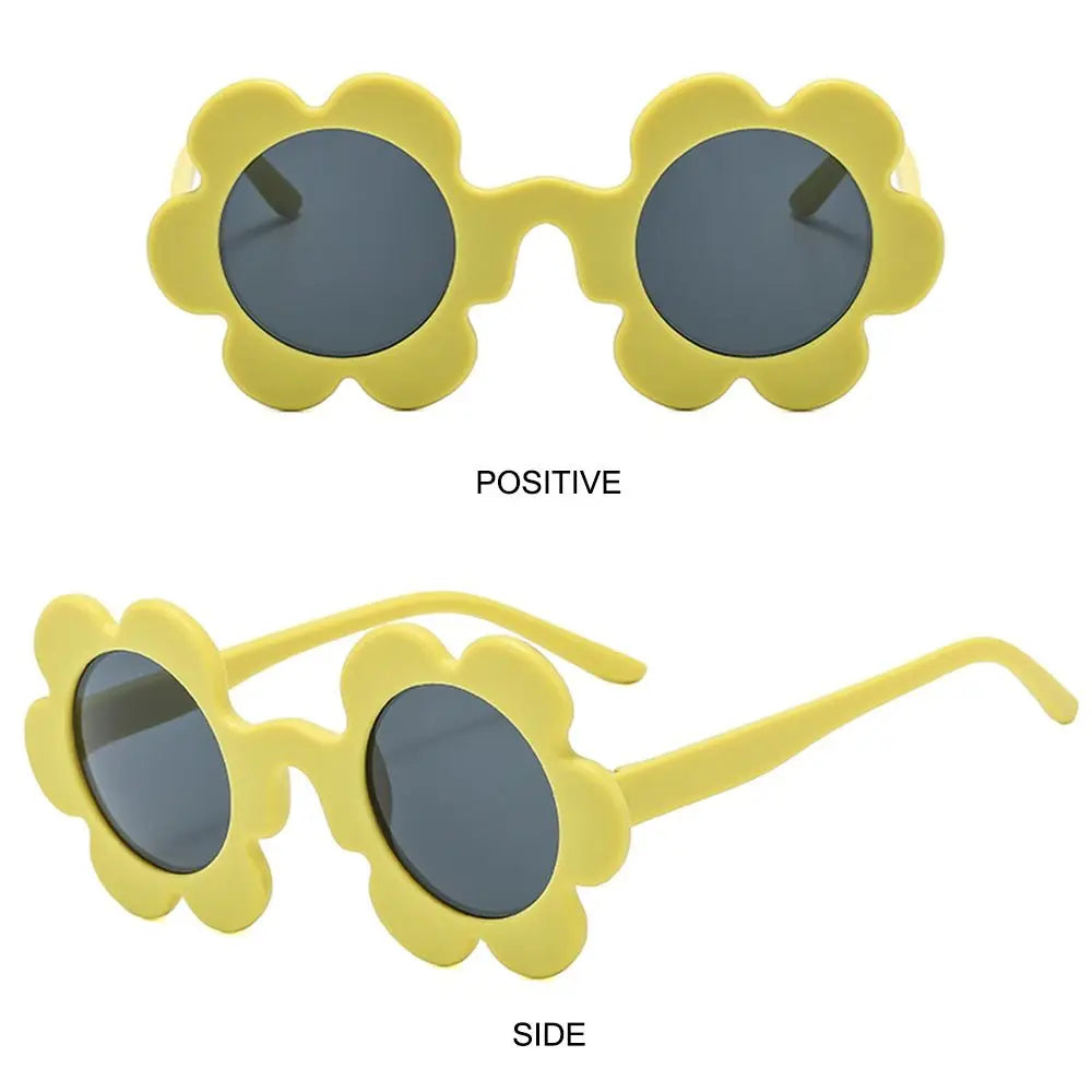 New Trendy Sunflower Sunglasses for Women Retro Round Flower Sun Glasses Fun Novel Disco/Festival/Party Shades for Adults