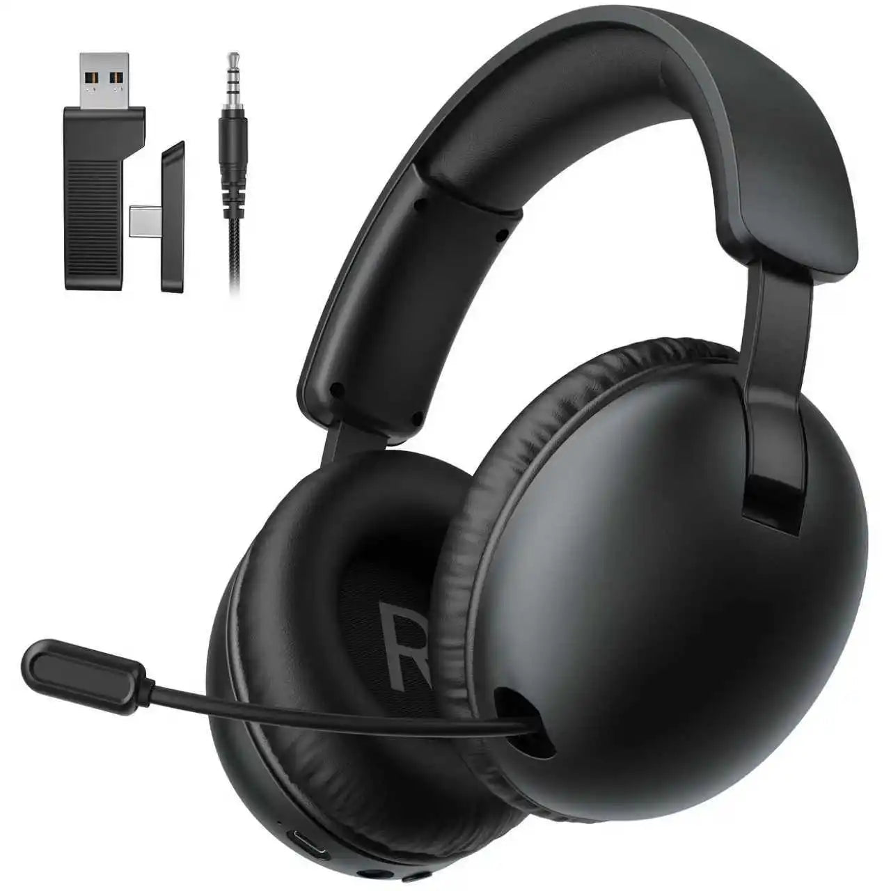 Acincai BL500 Wireless Gaming Headset with Mic, Bluetooth Gaming Headphones for PS5 PS4 PC, Noise Cancelling Wireless Headset with 50mm Drivers