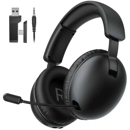 Acincai BL500 Wireless Gaming Headset with Mic, Bluetooth Gaming Headphones for PS5 PS4 PC, Noise Cancelling Wireless Headset with 50mm Drivers