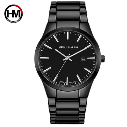 Zegarek męski Hannah Martin, koperta ze stali nierdzewnej, mechanizm kwarcowy, tarcza o średnicy 41 mm, styl biznesowy, z funkcją kalendarza (imitacja)