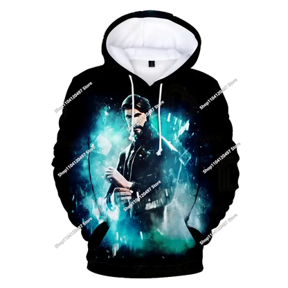 Autumn New Sweatshirt T-shirt  Fortnite 3D Digital Printing Loose Comfortable Hooded Pullover