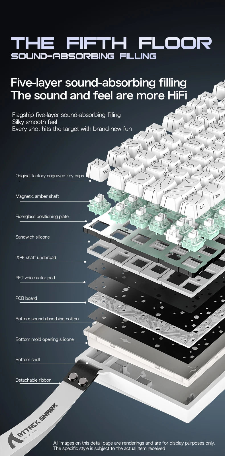 Attack Shark R82HE Wired RGB Magnetic Switch Keyboard, 256K Scan Sampling Rate, Accuracy 8K Return Rate