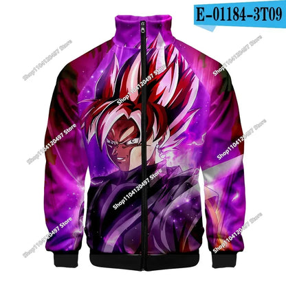 Anime Goku Dragon Ball Jacket Men Women Harajuku Hip Hop Japanese Zip Up Hoodies Goku Clothes Stand Collar Sweatshirt
