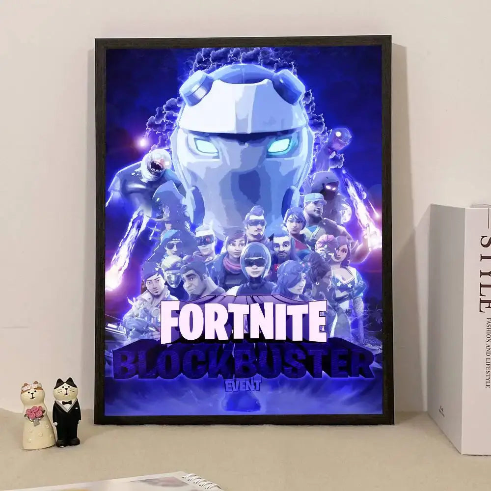 Game F-Fortnite Poster Surprise Home Decoration Picture Wall Art for Study Living Room Decor