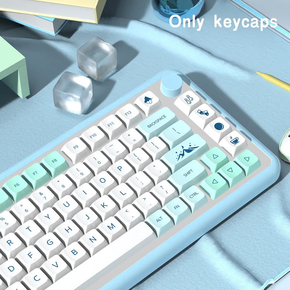 Keycap profilo XDA Iceberg brasiliano coreano giapponese russo spagnolo francese ISO Enter in PBT per tastiera meccanica GK61