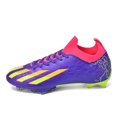Professional Men Ankle Football Boots Outdoor Grass Cleats Unisex Soccer Shoes Long Spikes FG Football Shoes Chuteira Society