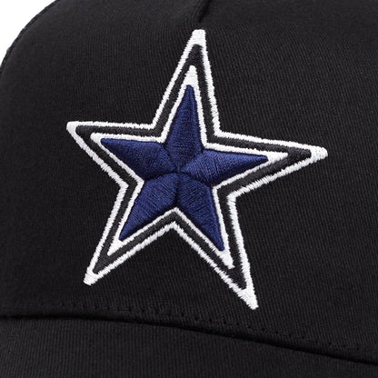 Simple symbol five-pointed star Embroidery outdoors  baseball cap Summer breathability Hip hop mesh cap trucker hat