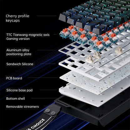 MCHOSE ACE 68 Magnetic Switch Gaming Keyboard Hall Effect Rapid Trigger Programmable RGB 8K Hz DKS/MT/TGL/RS/SOCD Keyboard