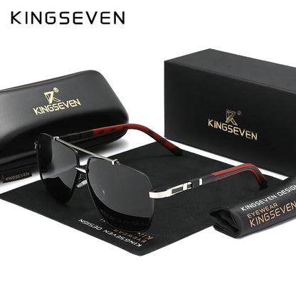 KINGSEVEN New Luxury Sunglasses Men UV400 Square Large Frame Polarized Glasses Male Women Outdoor Causal Fashion Driving Eyewear