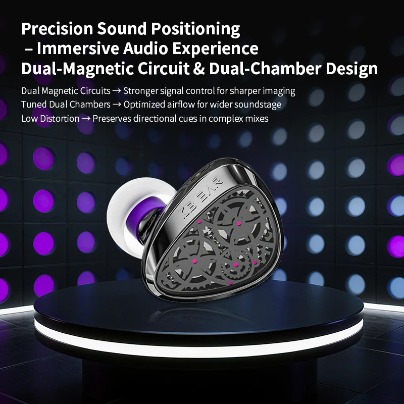 KBEAR Tourbillon-Pro TB-PRO HiFi Wired Earbuds 10mm Dynamic Driver In-Ear Earphones, High Resolution Type-C HIFI Wired Earbuds with PU+PEEK+DLC Diaphragm