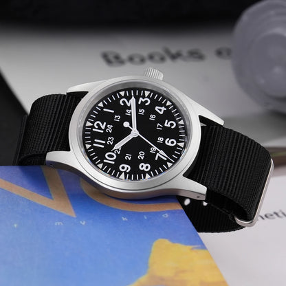 Militado ML05 Vintage Watch VH31 Sweep Second Movement Domed Sapphire Crystal With High Clear AR Coating Luminous 38mm Watches