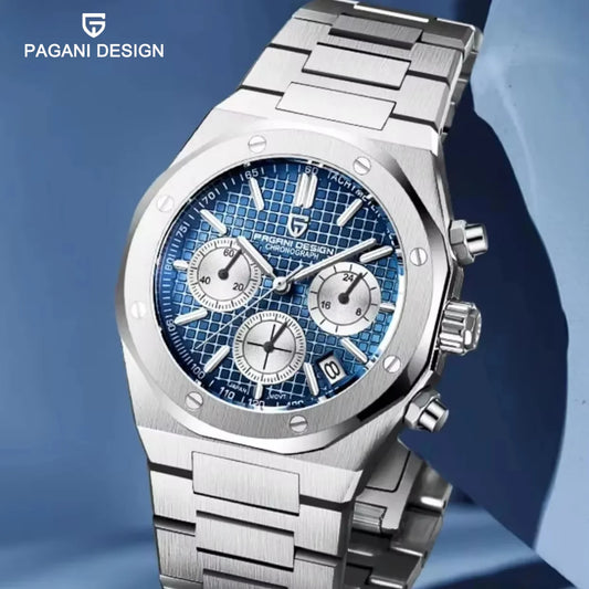 2025 PAGANI DESIGN PD1707 Mens Quartz Wristwatches 40MM Stainless Steel Sapphire Glass Waterproof Luxury Clock Gift Reloj Hombre