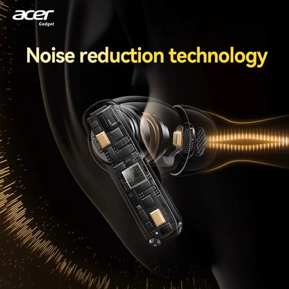 Acer OHR548 Wireless Bluetooth Headphones with ANC, Stereo Sound, Low Latency Gaming Earbuds, Bluetooth In-Ear Headphones with Charging Case