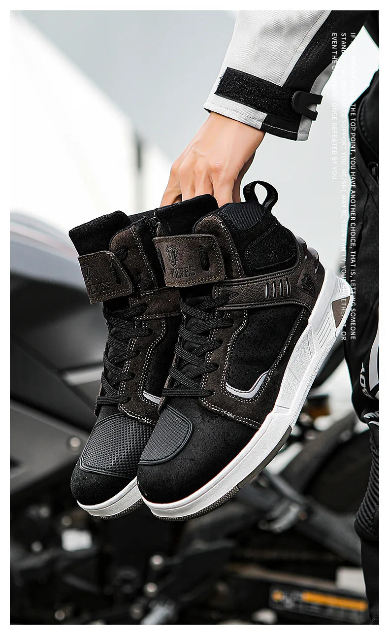 Motorcycle Boots 2026 New Men and Women Motorbike Riding Shoes Breathable Biker Boots Motorboats Motorcycle Shoes Boots