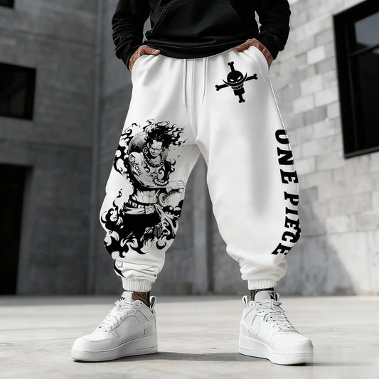 2026 One Piece Luffy Mens Sweatpants Gym Sports Pants Anime Print Loose Casual New Winter Fashion Y2k Clothes Hip Hop Trousers