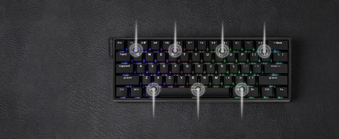 AULA WIN60 HE/WIN60 HE MAX 60% Hot-Swap Tray-Mount Structure Wired Mechanical Keyboard with Hall Effect Magnetic Switch