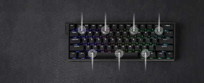AULA WIN60 HE/WIN60 HE MAX 60% Hot-Swap Tray-Mount Structure Wired Mechanical Keyboard with Hall Effect Magnetic Switch