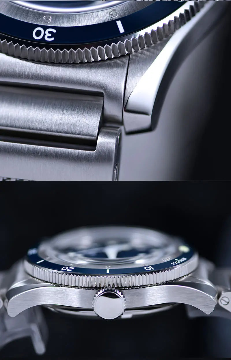 SEA KNIGHT Men 200M Waterproof Diving Watch Sapphire Crystal 316L Steel Mesh Belt C3 Luminous NH35A Automatic Mechanical Watch