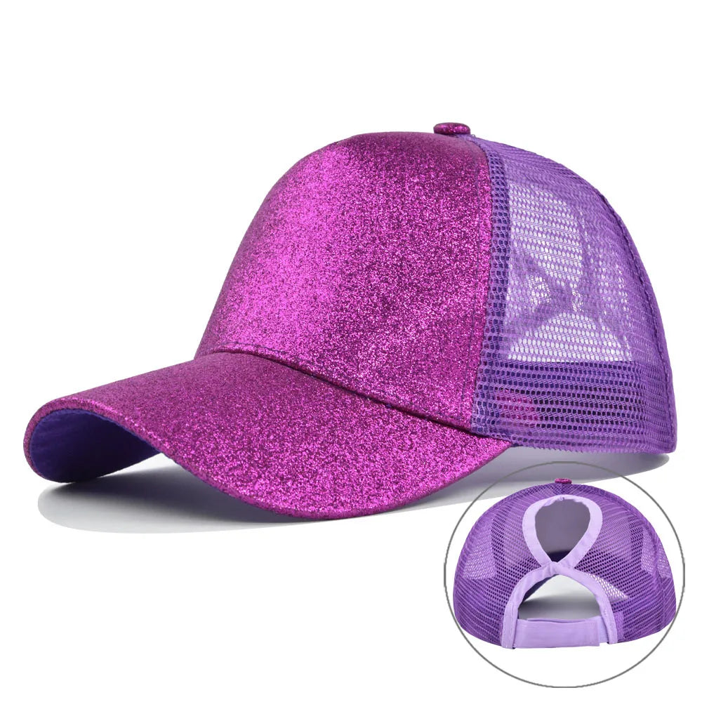 2023 Women Summer Ponytail Baseball Cap Cotton Camouflage Print Mesh Hat Adjustable Sports Golf Hat Girl Outdoor Casual Sun Hat