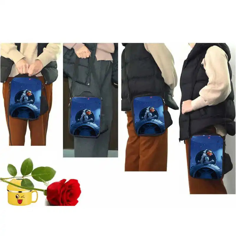 Bolsas de almuerzo para niños, bolsas escolares y de picnic Fortnite de dibujos animados para niñas y niños, bolsas térmicas portátiles y ligeras para almuerzo infantil