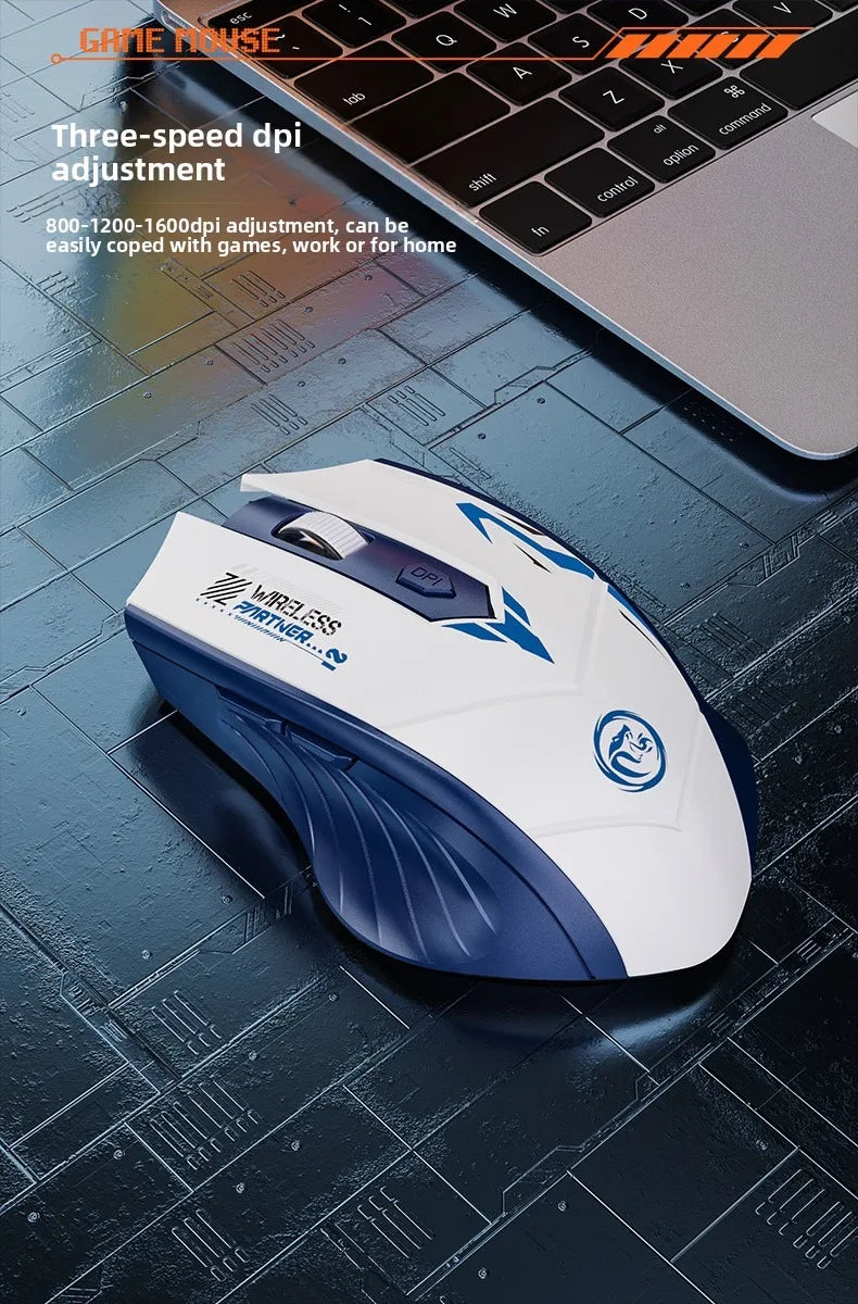 Wireless Gaming Mouse Bluetooth 5.4 Dual-Mode Rechargeable Mouse, 2.4G Wireless Gaming Mouse with 1600 DPI Ergonomic Design for PC, Laptop & Office
