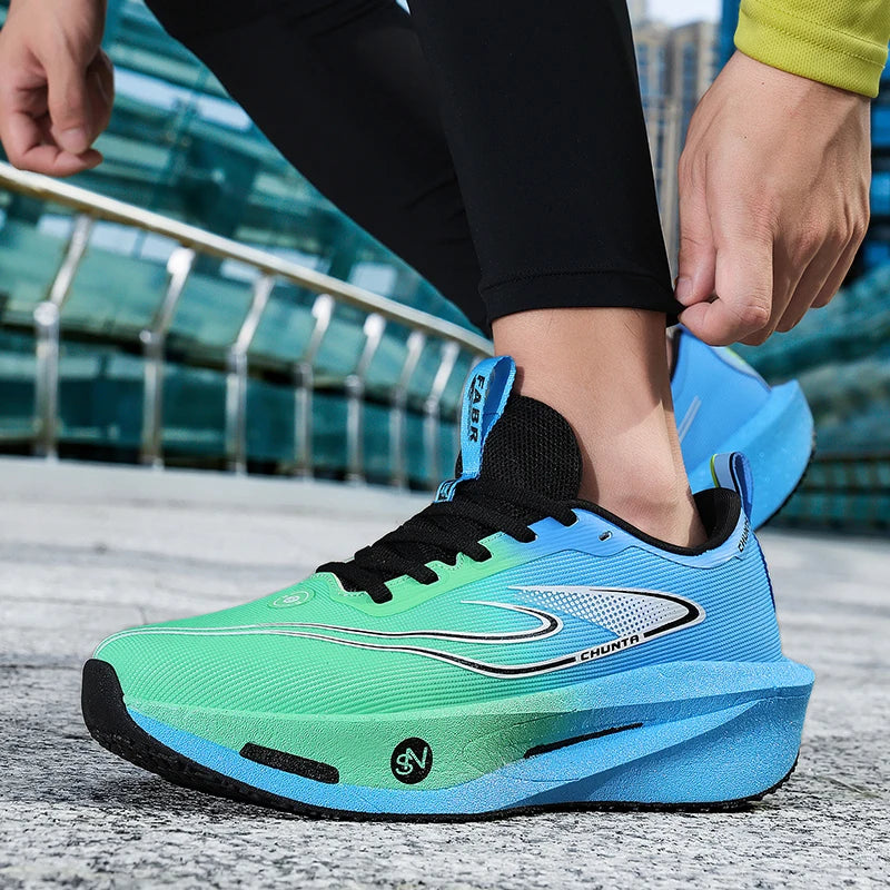 Løbesko med kulfiberplade – specialdesignet til maraton – til mænd – sportssko – åndbare – lette – til kvinder – komfortable – atletiske – skridsikre sneakers
