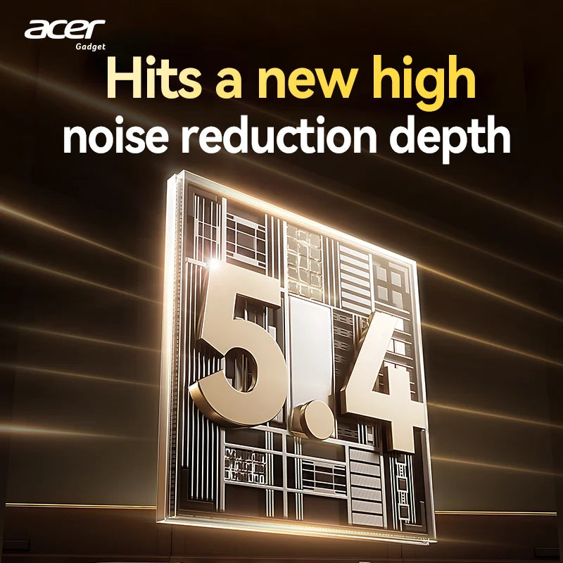 Acer OHR548 Wireless Bluetooth Headphones with ANC, Stereo Sound, Low Latency Gaming Earbuds, Bluetooth In-Ear Headphones with Charging Case