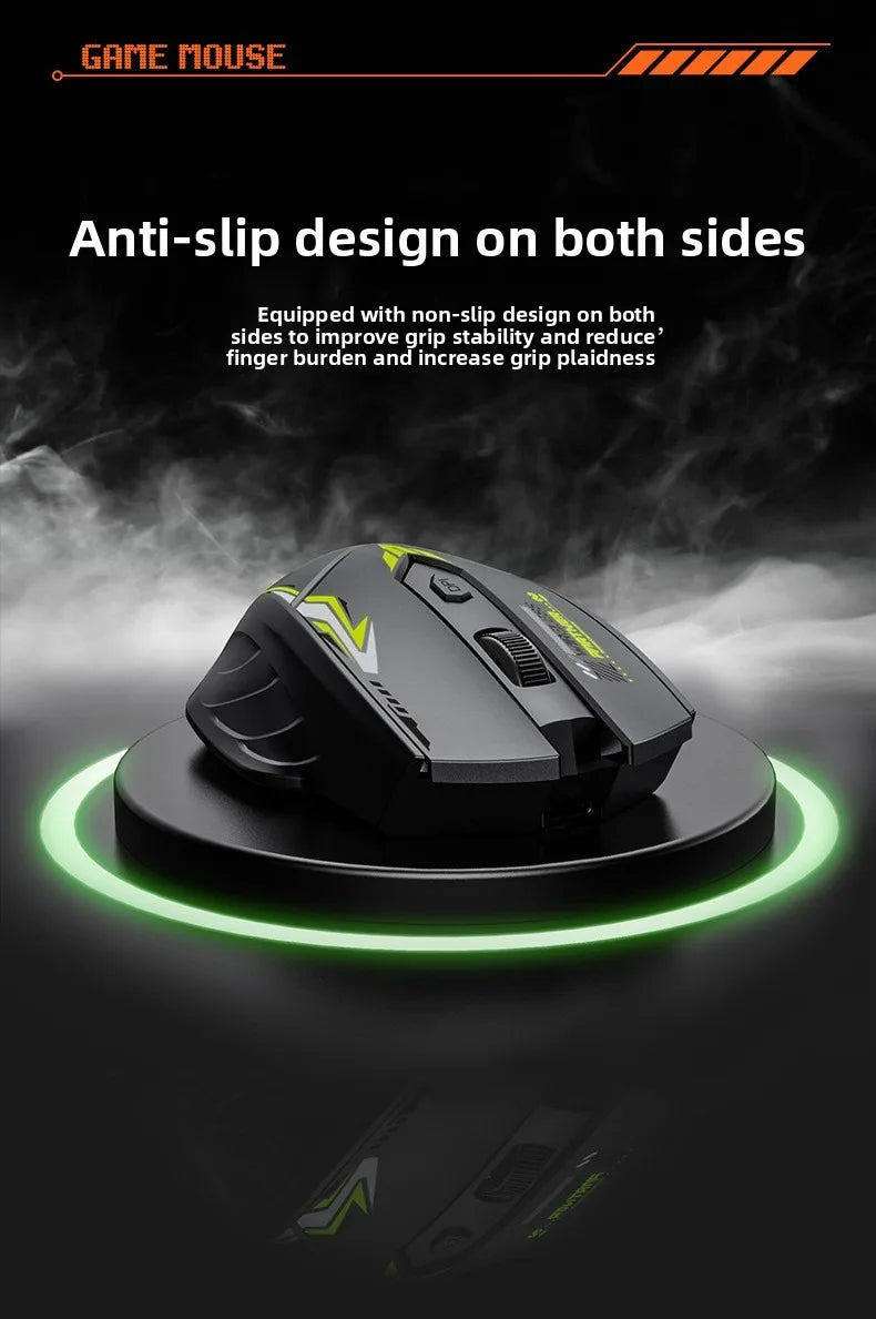 Wireless Gaming Mouse Bluetooth 5.4 Dual-Mode Rechargeable Mouse, 2.4G Wireless Gaming Mouse with 1600 DPI Ergonomic Design for PC, Laptop & Office